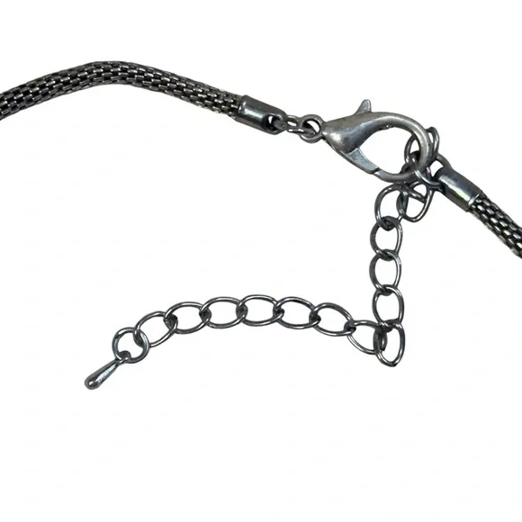 Boho Oxidized Silver Tone Tribal Coin Fringe Bib Necklace Statement Choker - Picture 11 of 14